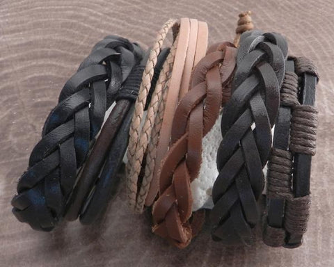 Men's Thin Leather Bracelets