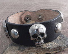 アクセサリー leather studded skull bangle Y2K 00s Amazon.com: Rofusn Punk Skull Leather Cuff Bracelet for Men