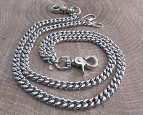 Wallet Chain Cuban Stainless Steel Double Smooth Leash