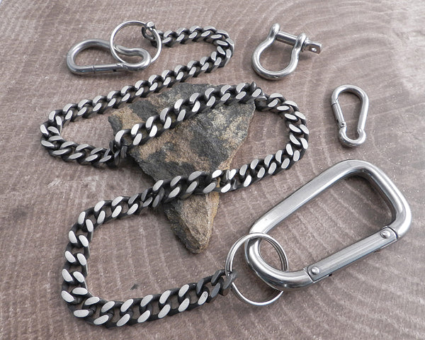 Cuban Leash Distressed Flat File Stainless Steel Bracelet