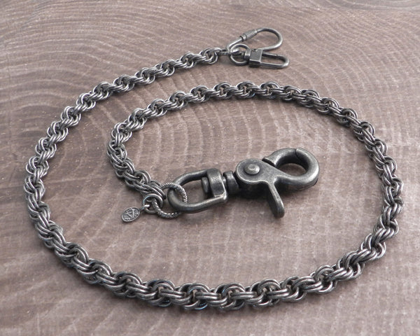 Double Rope Distressed Knight Hack Wallet Chain