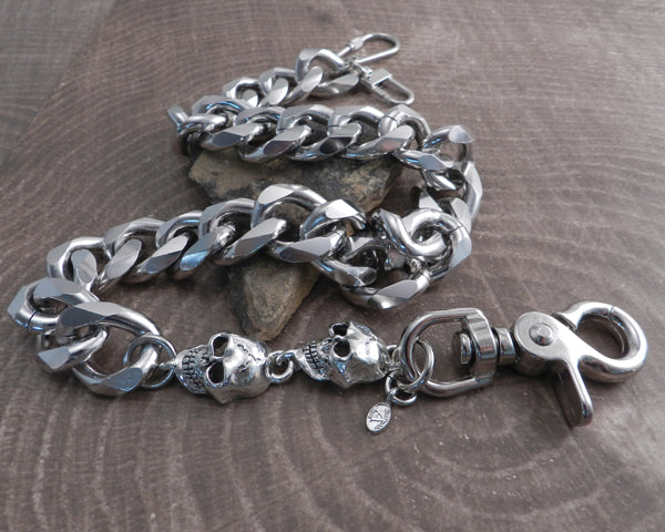 Monster Skull & Leash Wallet Chain