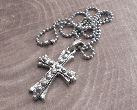 Bolt Cross Pendant on Chain