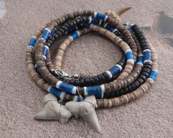 Shark Tooth on Cocco with Puka Accents