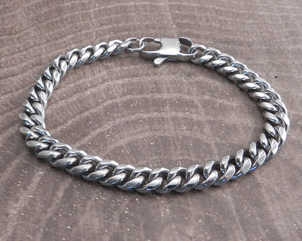 Cuban Medium 7mm Stainless Steel Necklace
