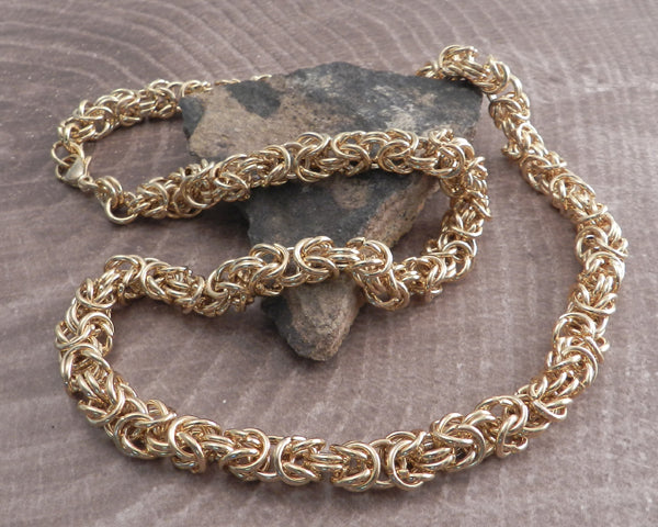 Byzantine Rope Chain Stainless Steel Set