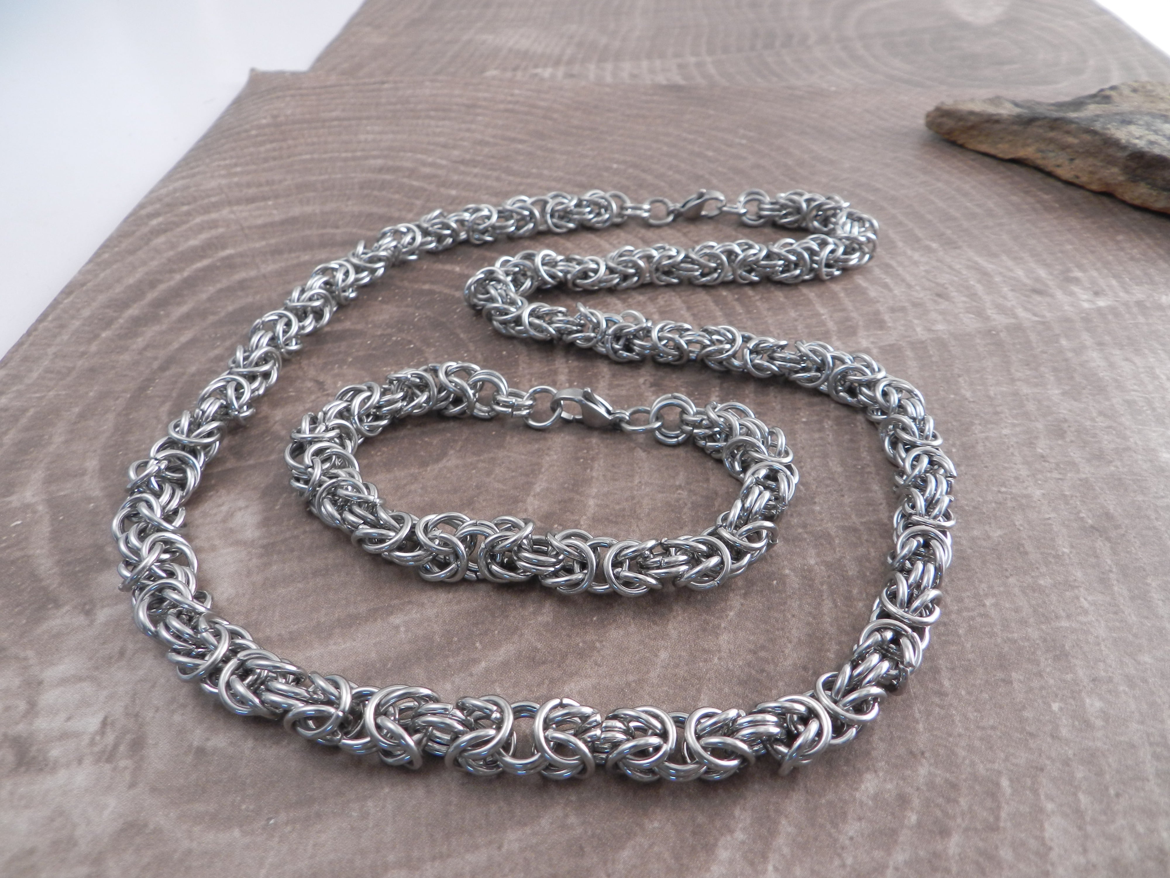 Byzantine Rope Chain Stainless Steel Set | AMiGAZ Attitude Approved ...