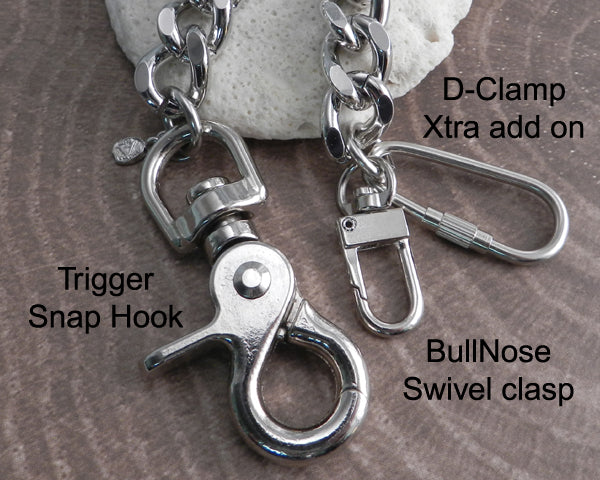 Wallet Chain Stainless Steel Cuban Smooth 250