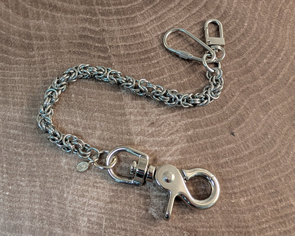 Byzantine Rope Stainless Steel Wallet Chain