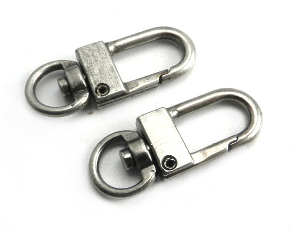 Bullnose Swivel Hook with Distressed plating