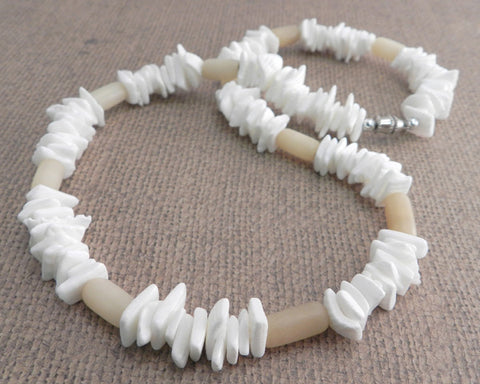 Pukka Shell Square Cut Necklace with Spacers