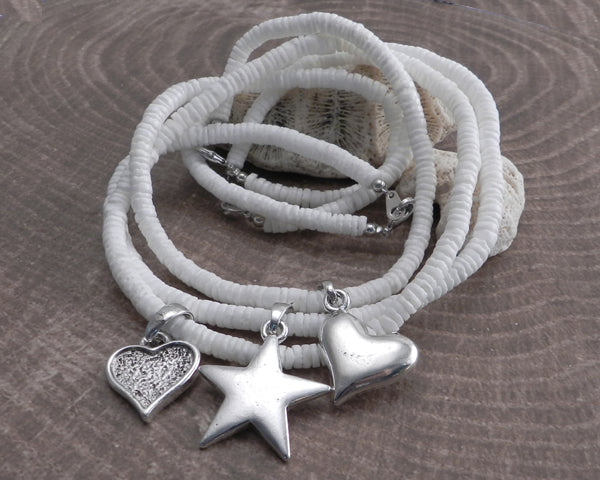 White Pukka Necklace with Star