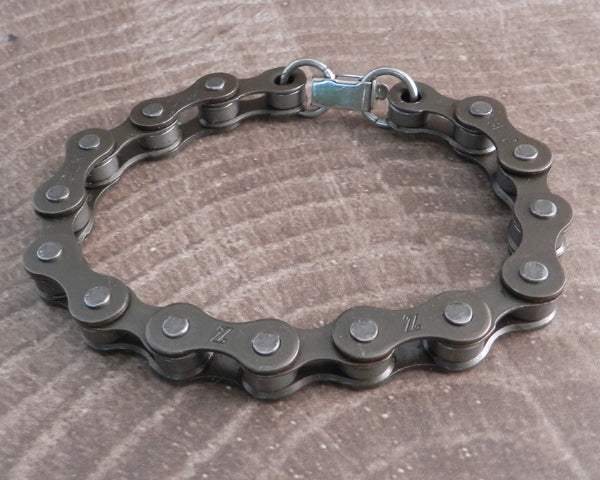 PAYSTORE Sterling Silver Bike Chain Bracelets bike chain design with S hook  bracelet.