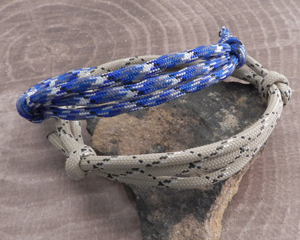 Paracord Double Slider 2 Pack Blue & Tan
