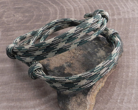 Paracord Double Adjustable Bracelet Green