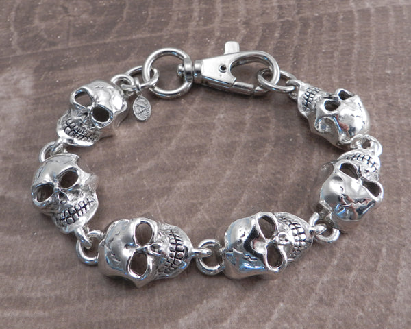 Profile Skull Chain Bracelet | AMiGAZ Attitude Approved Accessories