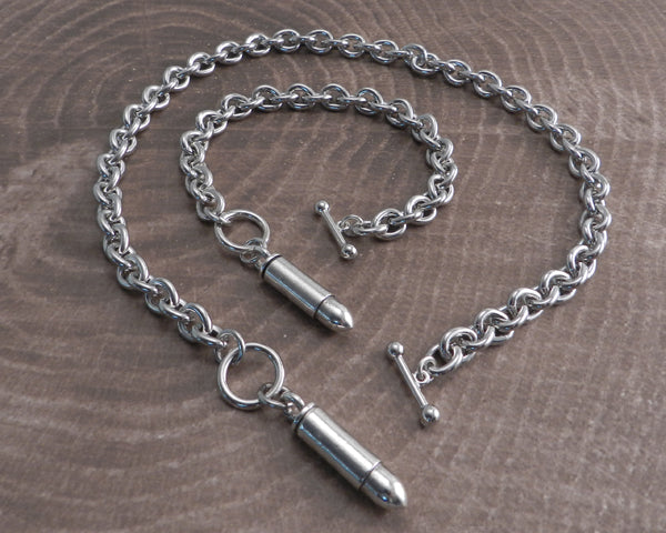 Teardrop Toggle Bracelet with Bullet