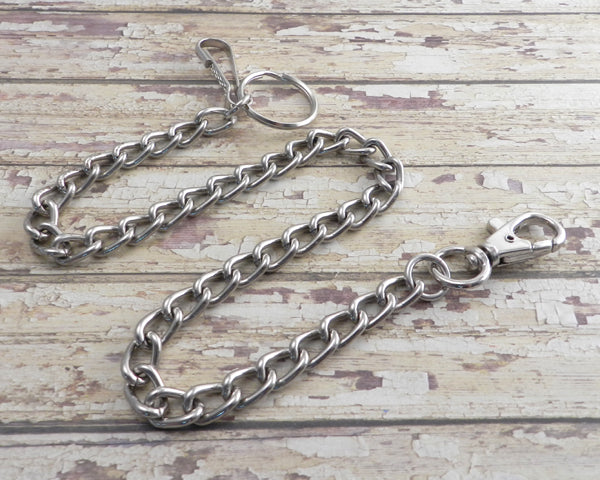 Square Ball Chain Key Chain Or Wallet Chain Punk Style Trigger Clasp Skater