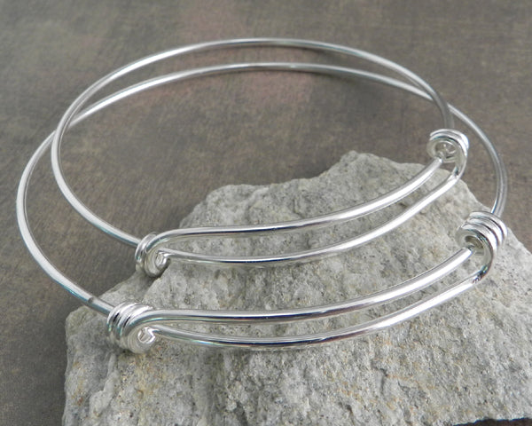Wire Wrap Slider Silver Bracelet Small / Silver