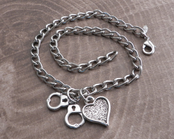 Amazon.com: Handcuffs Charm in Sterling Silver, Charms for Bracelets and  Necklaces: Clothing, Shoes & Jewelry