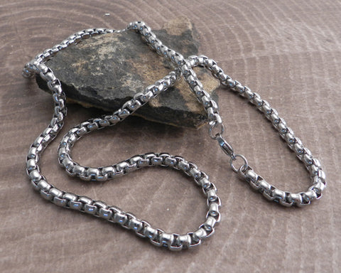Box Chain Stainless Steel Necklace