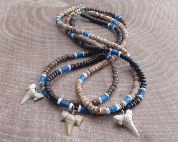 Shark Tooth on Cocco with Puka Accents
