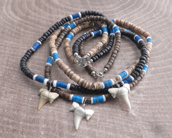 Shark Tooth on Cocco with Puka Accents