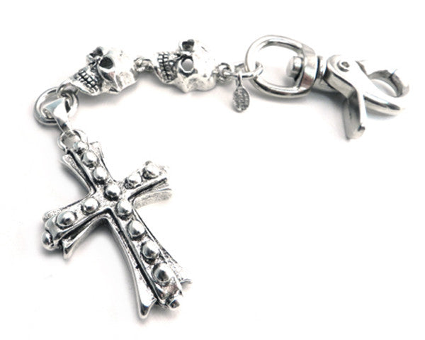 AMiGAZ Skull Cross Key Chain Clip-On