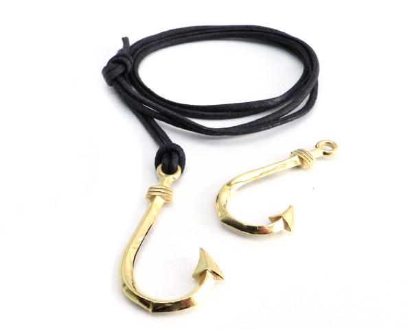 Fish Hook Gold Necklace