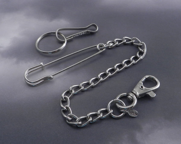 Safety Pin on Splicer Wallet Chain