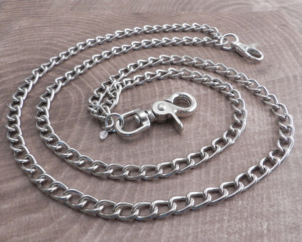 Silvertraits Thin Wallet Chain Made of Sterling Silver (Spiga Chain)