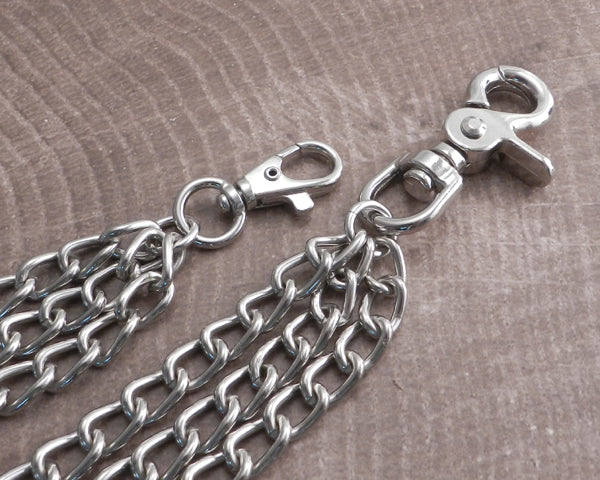 AMiGAZ Byzantine Rope Stainless Steel Wallet Chain 23