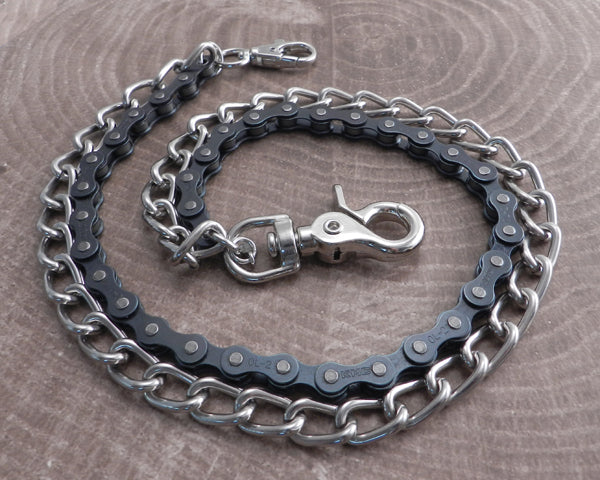 AMiGAZ Bike Chain & Shackle Double Wallet Chain Black