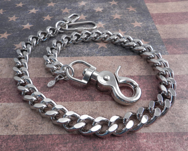 AMiGAZ Cuban Leash Distressed Wallet CHAIN-STEEL Stainless