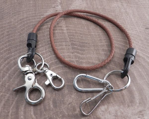 AMiGAZ Leather Wallet Chain Key Leash