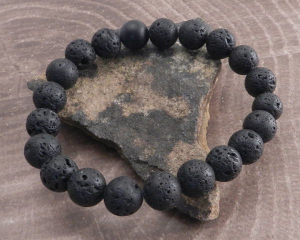 Lava Stone Bead Bracelet