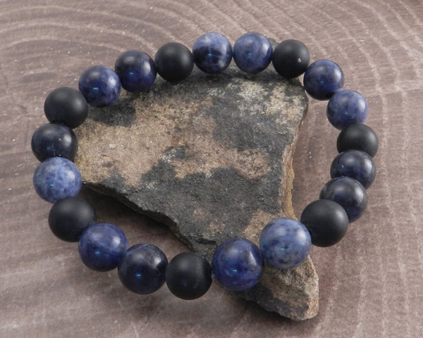 Sodalite Stone 10mm Stretch Bracelet