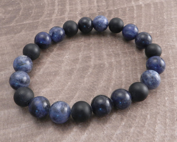 Sodalite Stone 10mm Stretch Bracelet
