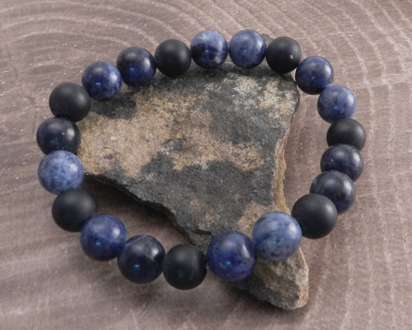 Sodalite Stone 10mm Stretch Bracelet