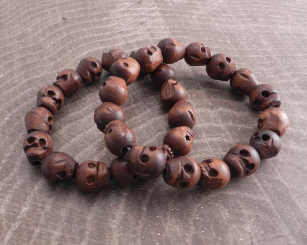 Buy My Creations Brown and Black Wooden Beads Bracelet for Women at  Amazon.in