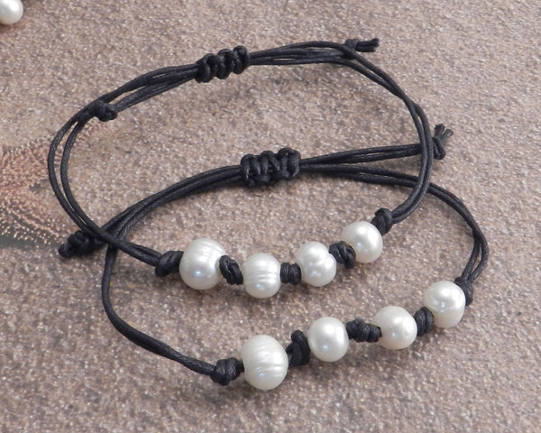 Freshwater Pearl bead Necklace on cord