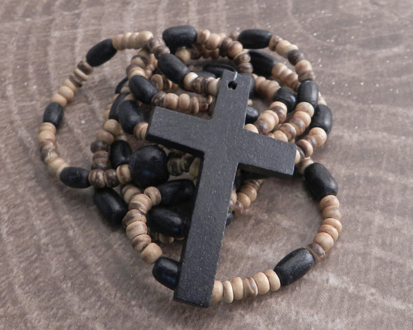 Rosary Necklace Mixed Coco Bead