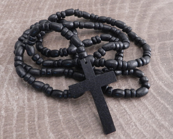 memoir Black Christian Rosary bead mala Silver Beads Steel Pendant Price in  India - Buy memoir Black Christian Rosary bead mala Silver Beads Steel  Pendant Online at Best Prices in India |