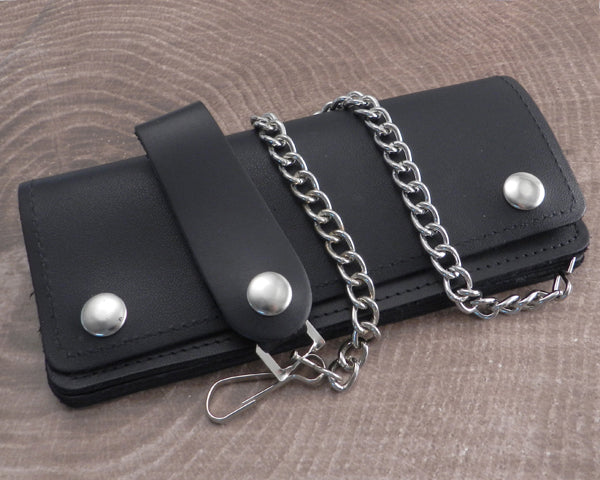 Biker Chain With Leather Belt Loop 24 inch – Wallets Plus