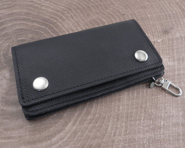 AMiGAZ Leather Wallet Chain Plain