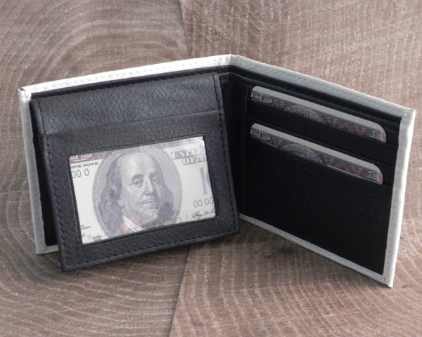 Large faux leather and wax wallet “Tortoiseshell” by abi-creations