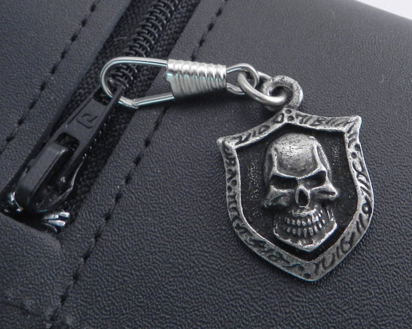 Zipper Pull with Skull Shield