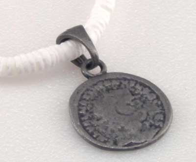 White Pukka Necklace with Phoenician Coin