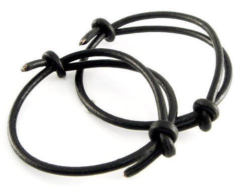 AMiGAZ Black Leather Adjustable Bracelet