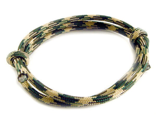 Paracord Double Adjustable Bracelet Green | AMiGAZ Attitude